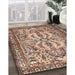 Machine Washable Traditional Chestnut Brown Rug in a Family Room, wshtr4714