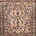 Square Traditional Chestnut Brown Persian Rug, tr4714