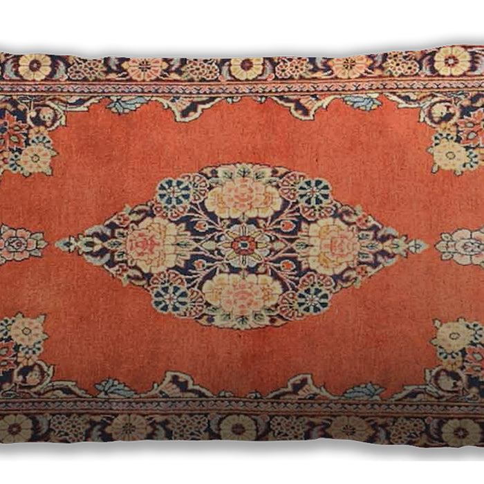 Traditional Classic Rectangular Brown Sand Brown Lumbar Throw Pillow, 13 inch by 19 inch, lbtr4715