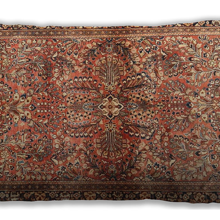 Traditional Classic Rectangular Mahogany Brown Lumbar Throw Pillow, 13 inch by 19 inch, lbtr4716
