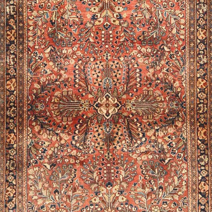 Traditional Mahogany Brown Persian Rug, tr4716