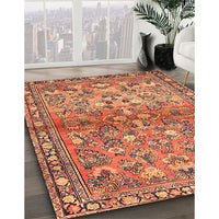 Traditional Mahogany Brown Persian Rug, tr4717
