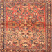 Square Traditional Mahogany Brown Persian Rug, tr4717