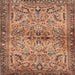 Square Traditional Sienna Brown Persian Rug, tr4718