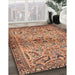 Traditional Sienna Brown Persian Rug in Family Room, tr4718