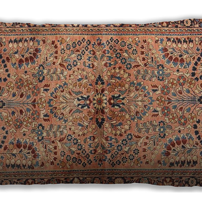 Traditional Classic Rectangular Sienna Brown Lumbar Throw Pillow, 13 inch by 19 inch, lbtr4718