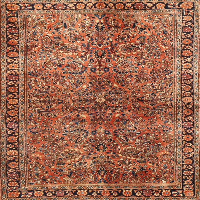 Square Traditional Red Oriental Rug, tr4719