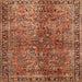 Square Traditional Red Oriental Rug, tr4719