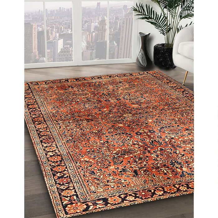 Traditional Red Oriental Rug in Family Room, tr4719