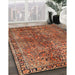 Machine Washable Traditional Tomato Red Rug in a Family Room, wshtr4719