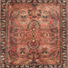 Square Traditional Fire Brick Red Persian Rug, tr4720
