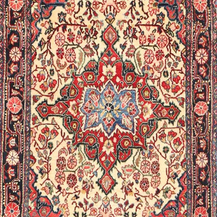 Machine Washable Traditional Brown Red Rug, wshtr4722