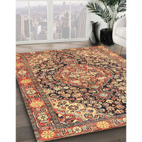 Traditional Sandy Brown Medallion Rug, tr4723