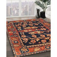 Traditional Gold Brown Animal Rug, tr4724