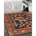 Traditional Gold Brown Animal Rug in Family Room, tr4724