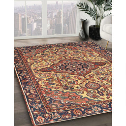 Machine Washable Traditional Peru Brown Rug in a Family Room, wshtr4725