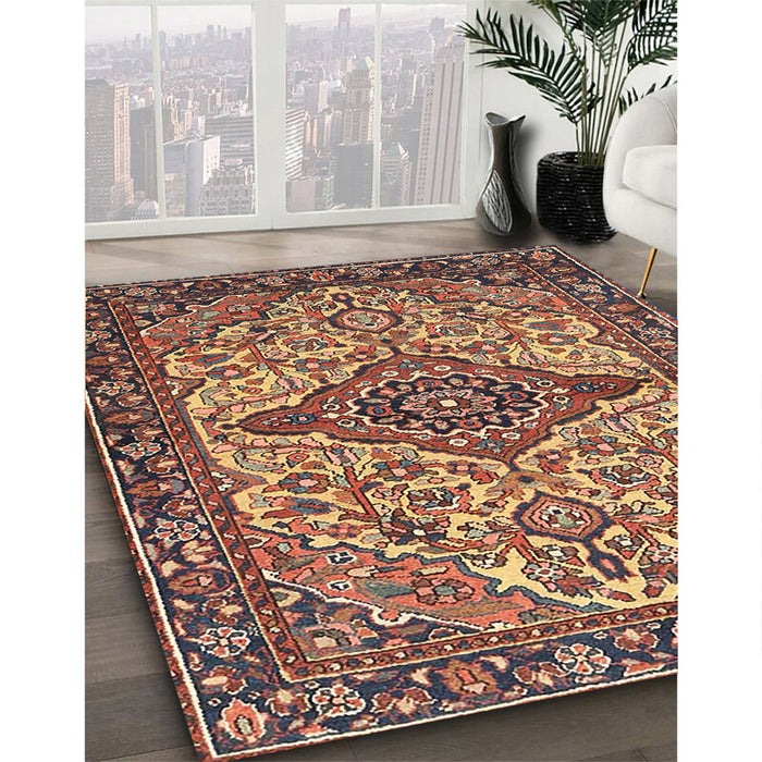 Machine Washable Traditional Peru Brown Rug in a Family Room, wshtr4725