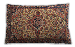 Traditional Classic Rectangular Peru Brown Lumbar Throw Pillow, 13 inch by 19 inch, lbtr4725