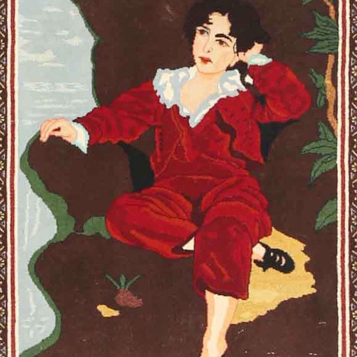 Traditional Saffron Red Persian Rug, tr4727