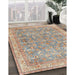 Traditional Dark Almond Brown Persian Rug in Family Room, tr4730