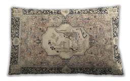 Traditional Classic Rectangular Dark Almond Brown Lumbar Throw Pillow, 13 inch by 19 inch, lbtr4731