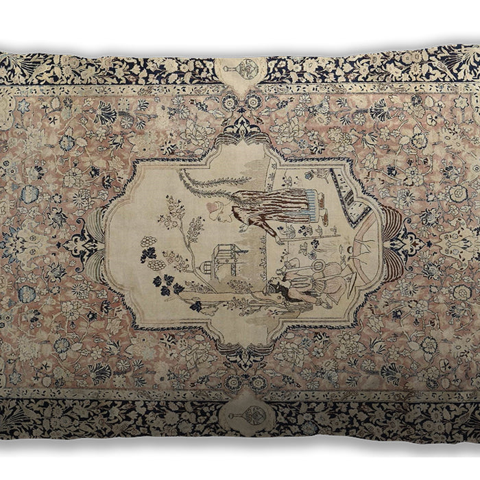 Traditional Classic Rectangular Dark Almond Brown Lumbar Throw Pillow, 13 inch by 19 inch, lbtr4731
