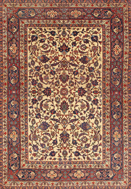 Machine Washable Traditional Saffron Red Rug, wshtr4732