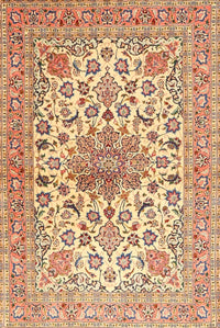 Machine Washable Traditional Red Rug, wshtr4735