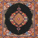 Square Traditional Red Medallion Rug, tr4737