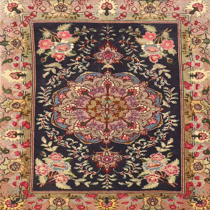 Square Traditional Sand Brown Medallion Rug, tr4738