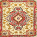 Square Traditional Brown Gold Persian Rug, tr4741