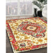 Traditional Brown Gold Persian Rug in Family Room, tr4741