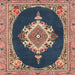 Square Traditional Light Copper Gold Persian Rug, tr4742