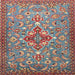 Square Traditional Brown Red Persian Rug, tr4743