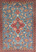 Machine Washable Traditional Brown Red Rug, wshtr4743