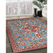 Traditional Brown Red Persian Rug in Family Room, tr4743