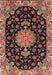 Traditional Orange Salmon Pink Medallion Rug, tr4744