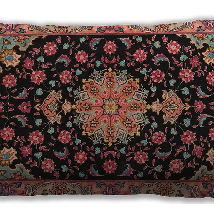 Traditional Classic Rectangular Orange Salmon Pink Lumbar Throw Pillow, 13 inch by 19 inch, lbtr4744