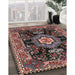 Traditional Pink Medallion Rug in Family Room, tr4746