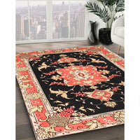 Traditional Sandy Brown Medallion Rug, tr4747