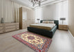 Machine Washable Traditional Brown Rug in a Bedroom, wshtr4748