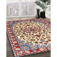 Traditional Brown Red Medallion Rug, tr4749