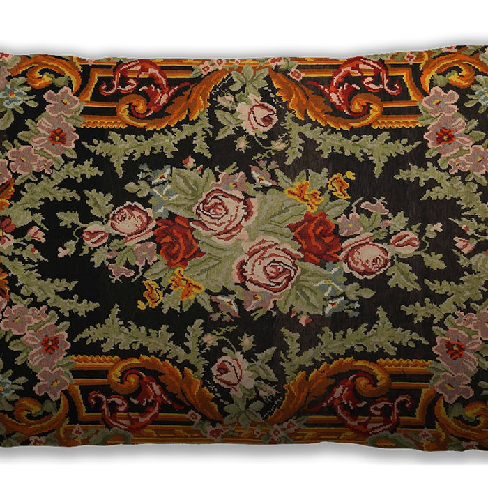 Traditional Classic Rectangular Cinnamon Brown Lumbar Throw Pillow, 13 inch by 19 inch, lbtr474