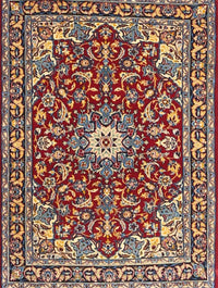 Machine Washable Traditional Saffron Red Rug, wshtr4750