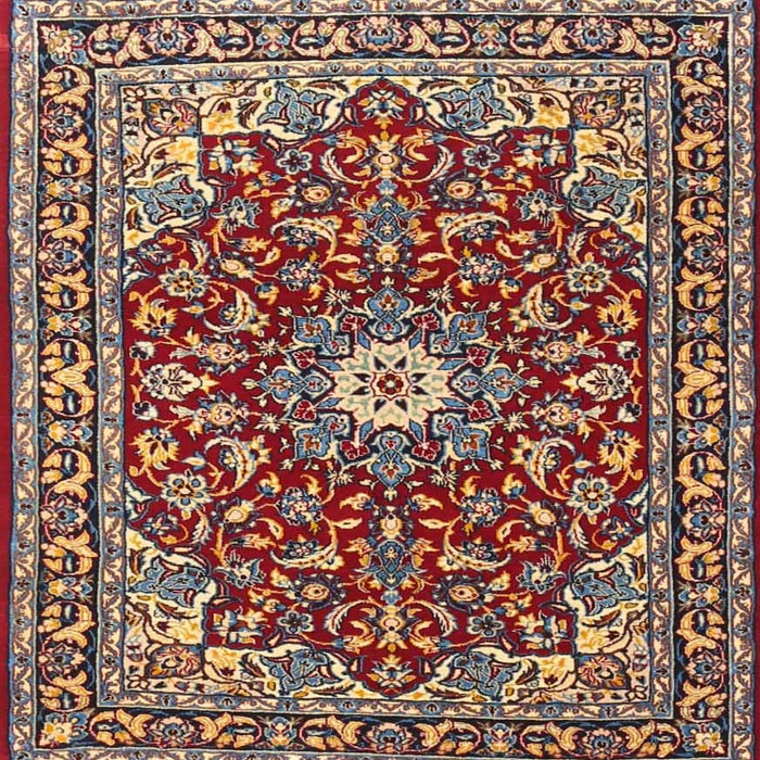 Round Machine Washable Traditional Saffron Red Rug, wshtr4750