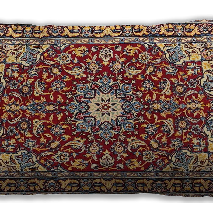 Traditional Classic Rectangular Saffron Red Lumbar Throw Pillow, 13 inch by 19 inch, lbtr4750