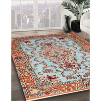 Traditional Fire Brick Red Medallion Rug, tr4751