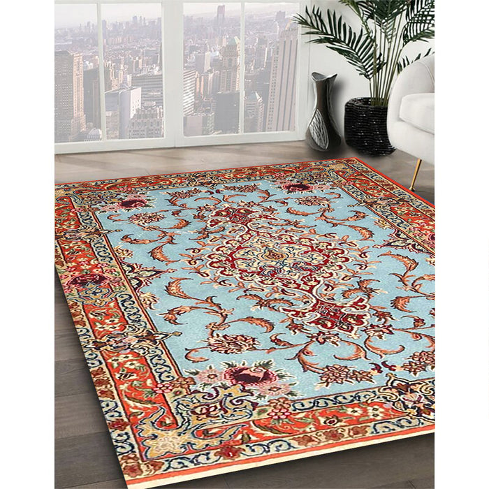 Machine Washable Traditional Fire Brick Red Rug in a Family Room, wshtr4751