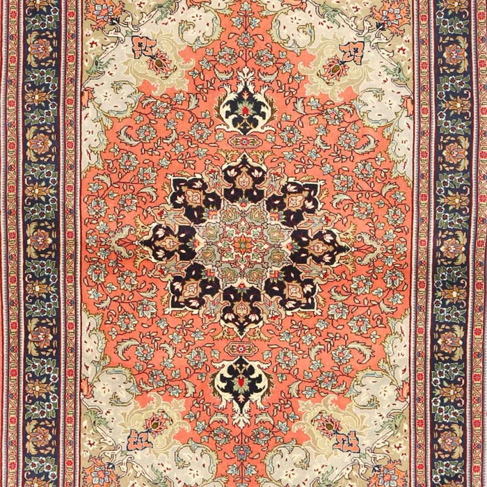Traditional Brown Red Medallion Rug, tr4753