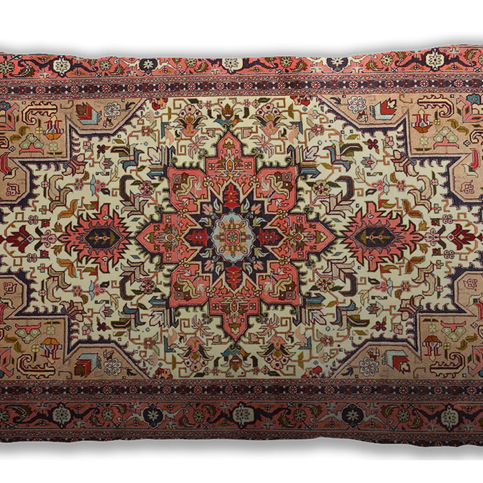 Traditional Classic Rectangular Brown Red Lumbar Throw Pillow, 13 inch by 19 inch, lbtr4754